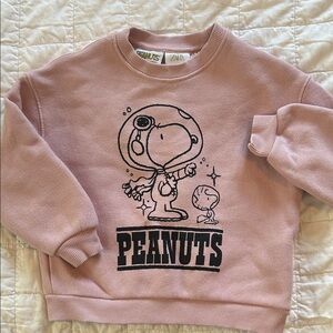 Peanuts Snoopy Astronaut Sweatshirt - Dusty Rose